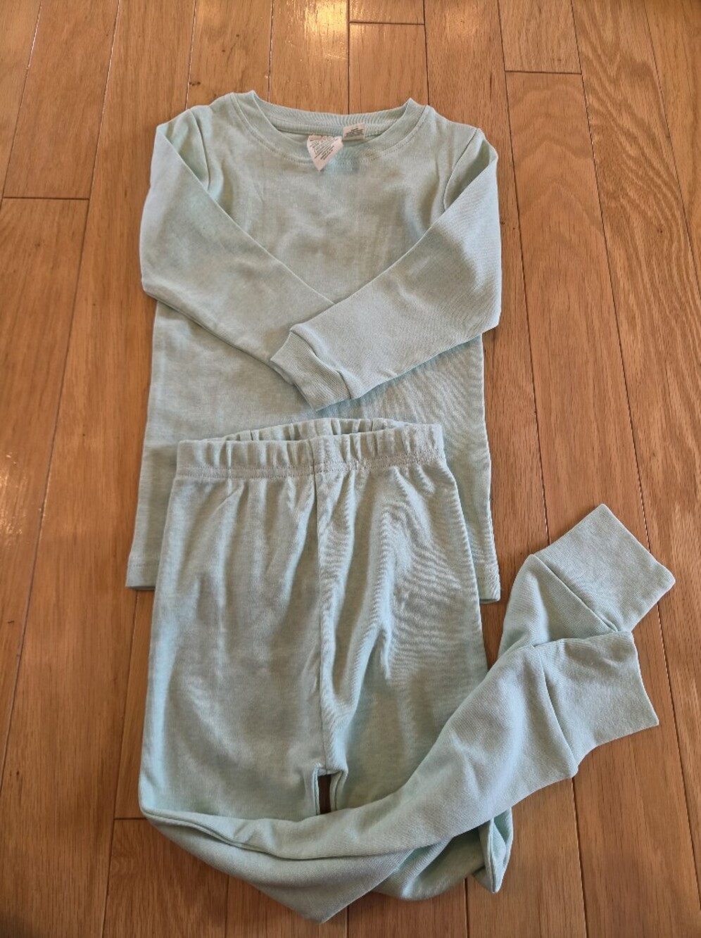 Kids Long Sleeve Pajama Set - Light Mint